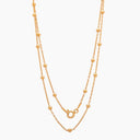 COLLAR ESFERA BAÑO ORO