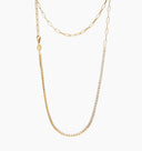 COLLAR DUAL BRILLIANCE BAÑO ORO