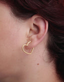 ARO INDIVIDUAL CORAZÓN CHAPADO ORO