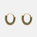 AROS ÉTNICOS VERDE BAÑO ORO