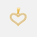 COLGANTE CORAZÓN RADIANTE BAÑO ORO