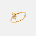 ANILLO ESTRELLA PIEDRA LUNA BAÑO ORO