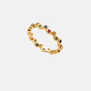 ANILLO FUSIÓN DE COLORES BAÑO ORO