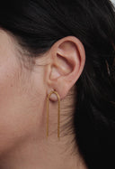 PENDIENTE INDIVIDUAL ARCO DORADO BAÑO ORO