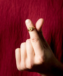 ANILLO ROSA DE LOS VIENTOS BAÑO ORO