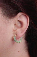 AROS ÉTNICOS VERDE BAÑO ORO